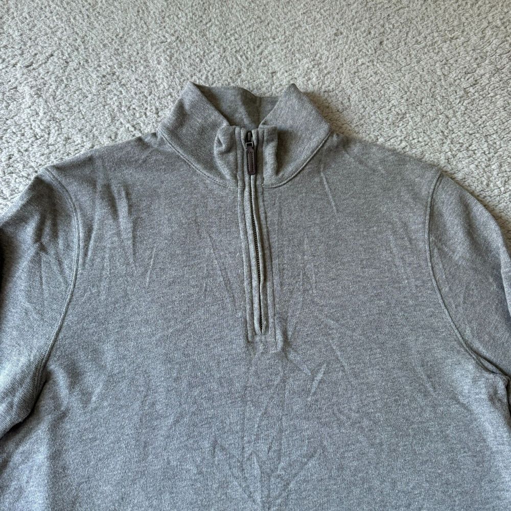 NEW J. Crew Mercantile Sweater Mens Extra Small Gray 1/4 Zip Pullover Outdoor